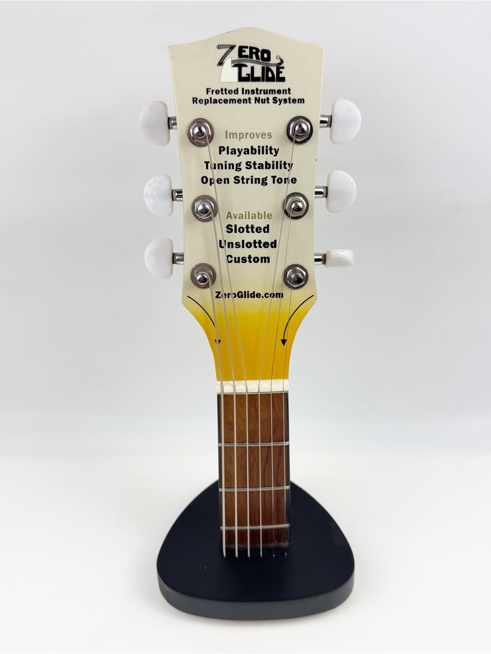 Gold Tone ZeroGlide Guitar Countertop Display Promo Music Store Advertising Sign